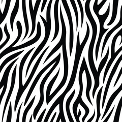 Fototapeta na wymiar Zebra Animal Print Seamless Pattern