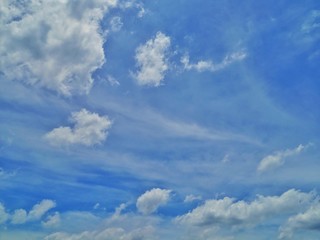 Obraz premium blue sky with white clouds