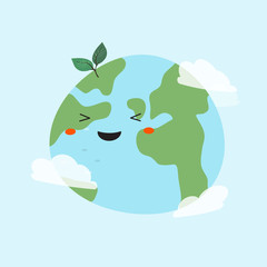 The world is smiling.conserving resources on earth.