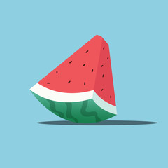 Sliced ​​watermelon on a blue background