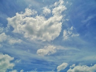 blue sky with white clouds
