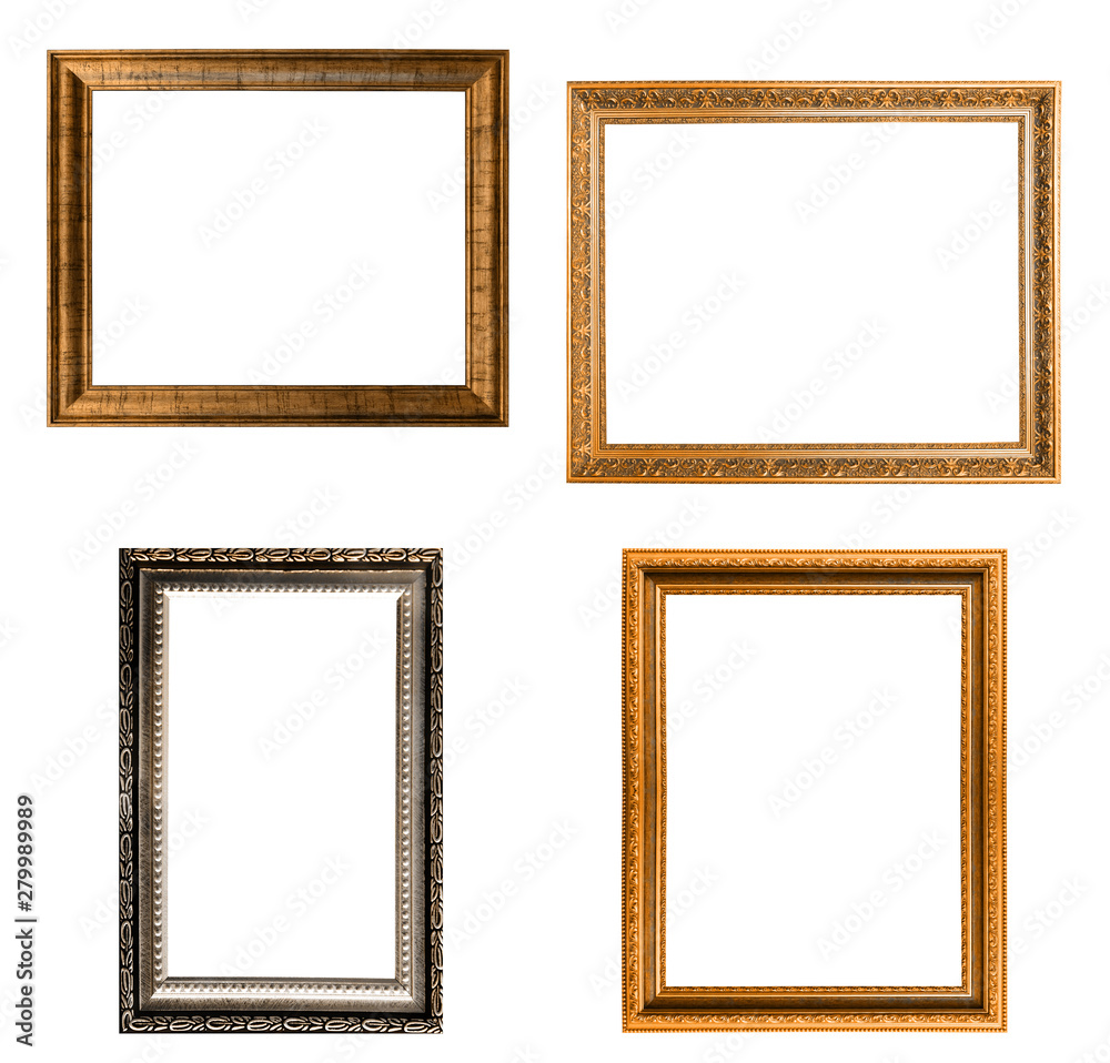 Poster frame set isolated on white background. template for design