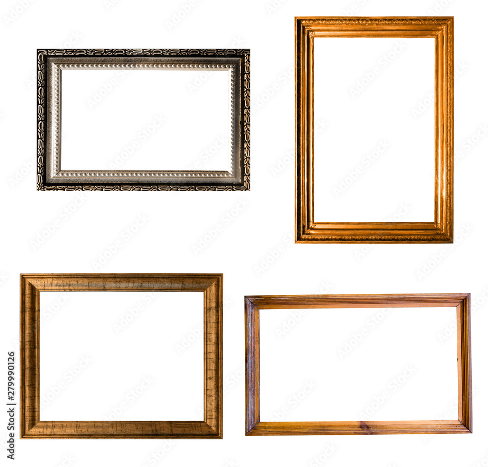 Poster frame set isolated on white background. template for design