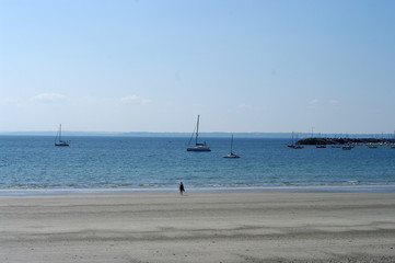 Vue depuis la plage de Morgat