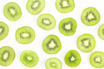 Fototapeta premium Sliced kiwi isolated on white background