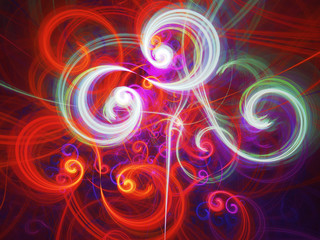 red abstract fractal background 3d rendering illustration