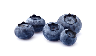 Blueberries Isolated on White Background. Macro.