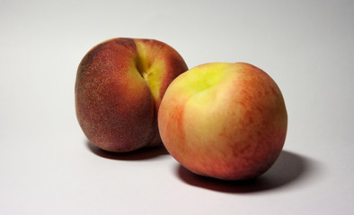 peach on white background from different sides