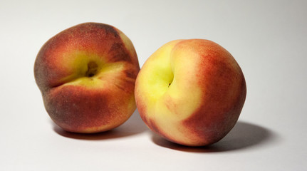 peach on white background from different sides