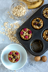 Homemade cupcake with berries