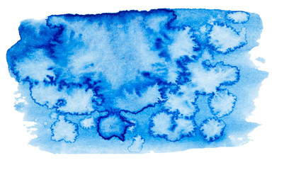 Vector blue paint texture isolated on white