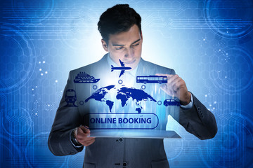 Concept of online booking for trip