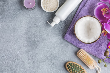 Spa still life with beauty products