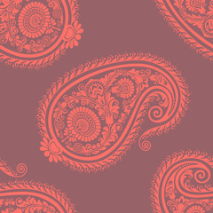 Paisley. Seamless pattern. Vector graphics