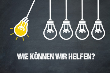 Fototapeta premium Wie können wir helfen?