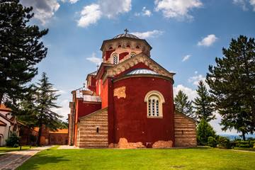 Medieval monastery Zica in Serbia built in 13th century