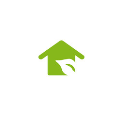 Flat design vector house icons - Eco town concept