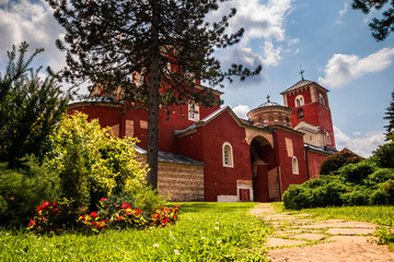 Medieval monastery Zica in Serbia built in 13th century
