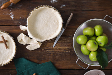 Ingredients for apple pie