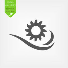 Hydroelectric Power Generator icon. Hydroelectricity generation concept vector illustration