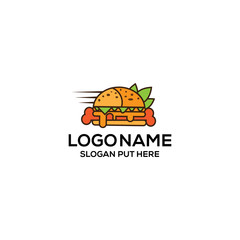 Pet food shop logo design template