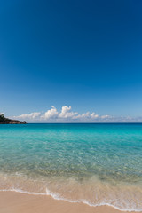 Tropical beach with white sand turquoise water