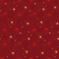 Red and gold Merry Christmas gloss seamless pattern