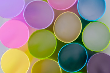 Colorful drinking straws.