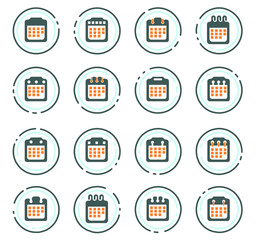 Calendar icons set