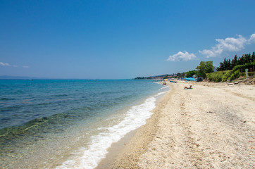 Beach Scene - Aegean sea – Greece - Polychrono