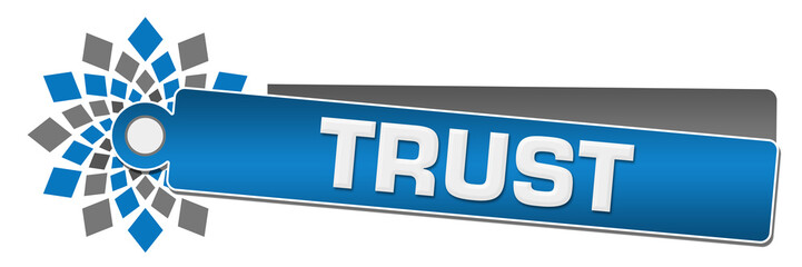 Trust Blue Grey Circular Label 