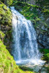 Fototapeta na wymiar buchauer waterfall at the achensee lake