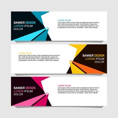 Vector abstract design banner web template.