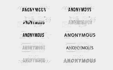 Anonymous. Conceptual Layout with HUD elements for print and web. Lettering with futuristic user interface elements.