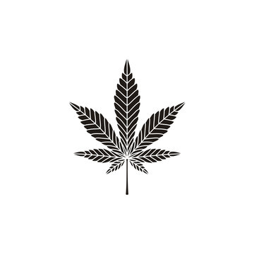 Vintage retro cbd cannabis marijuana hemp pot leaf farm cultivation logo design