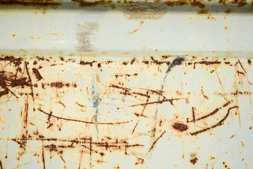 Rusty metal background with streaks of rust. Rust stains. The metal surface rusted spots.metal rust...
