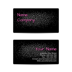 Business Card with Black Leather Background
