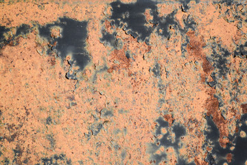 Rusty metal background with streaks of rust. Rust stains. The metal surface rusted spots.metal rust...