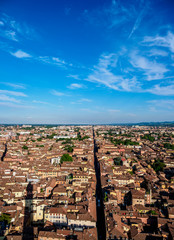 View from the Asinelli Tower, Bologna, Emilia-Romagna, Italy © Karol Kozłowski