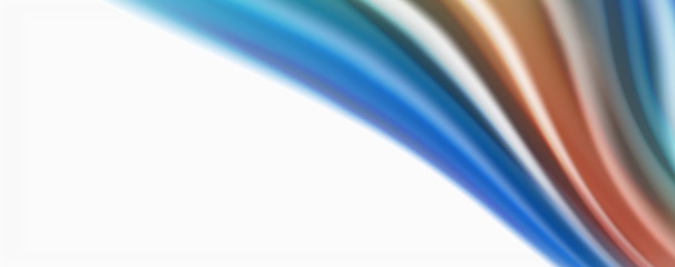 Modern techno Fluid color flow on white colorful poste. Art for your design