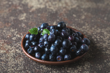 Fresh ripe blueberries closeup
