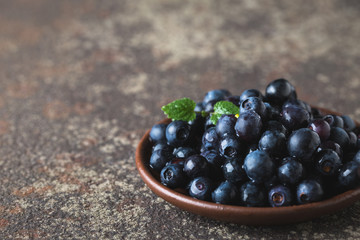 Fresh ripe blueberries closeup
