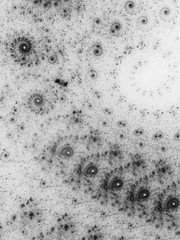 black and white abstract fractal background 3d rendering illustration