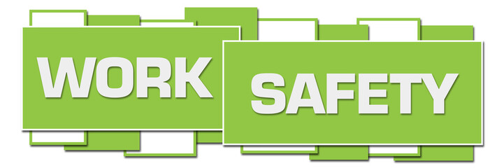 Work Safety Green White Horizontal Squares Boxes 