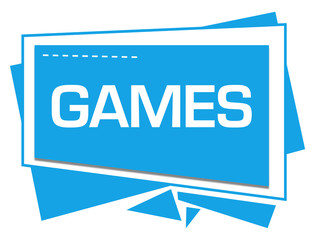 Games Blue Squares Triangles Text 
