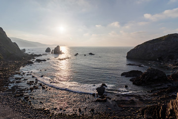 sunset in the coast of bizkaia