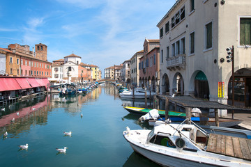 Fototapeta na wymiar City of Chioggia near Venice in Italy