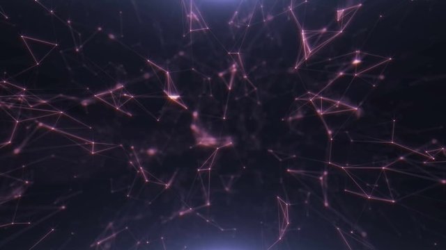 Molecule and communication animated background. Lines and dots. Concept of medical, technology, chemistry, science and internet network.