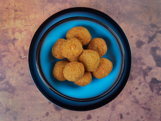 Meat-stuffed, breaded and fried olives Ascolana Olives