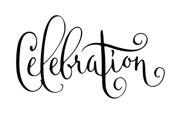Celebration modern calligraphy